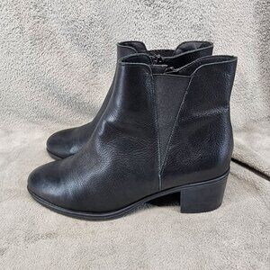 Avellini Shoes Womens Size EU 41 US 10.5 Black Leather Ankle Boots *Read*